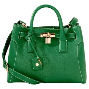 NWT The Bag Icon, The Sharon Claudia Handbag-Green MSRP $695 Made in Italy - Picture 1 of 15