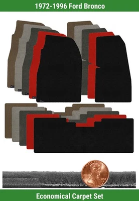 Juego de alfombrillas Lloyd Custom Velourtex para Ford Bronco 1972-1996 (3 piezas) #LT4 Foto 1 de 4