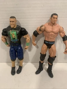 Lot Of 2 WWE Figures 2013 John Cena Never Give Up & 2011 Dave Batista The Animal - Picture 1 of 10