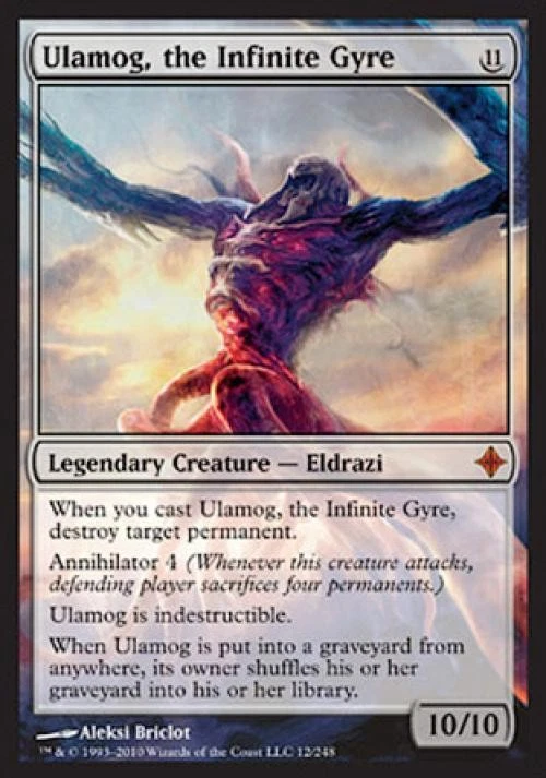 Ulamog, the Infinite Gyre -Foil Light Play MTG Rise of the Eldrazi - Image 1 of 1
