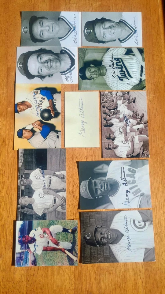 Lote de 10 fotos autografiadas firmadas a mano de George Altman y Billy Gardner Foto 1 de 1