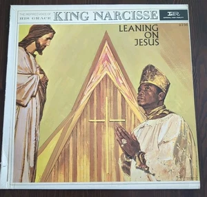 VINTAGE King Narcisse Vinyl Record LP Soul Gospel Leaning on Jesus 1963 Imperial - Foto 1 di 9