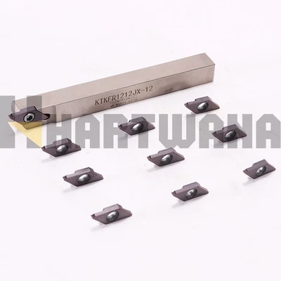 HARTWANA Lathe Cut-Off Grooving Parting Tool 12X12 Grooving Inserts TKF12R200 Width 2mm