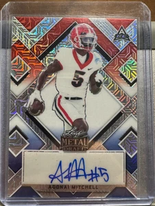 2022 Leaf Metal Draft Rookie Autograph Tiger #BA-AM1 Adonai Mitchell Rc Auto 1/3 - Picture 1 of 3
