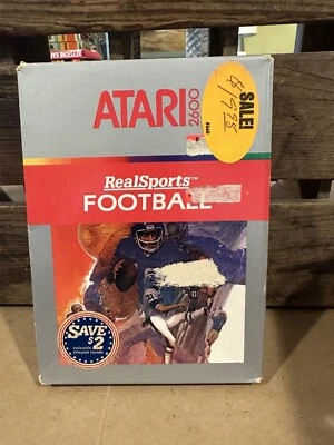 Football Atari 2600 1987 Vintage Real Sports Complete in Box CIB - Image 1 of 4