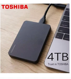 TOSHIBA 4TB External Hard Drive Disk HDD HD 4TO Portable Storage Device USB 3.0 - Picture 1 of 5