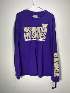 Washington Huskies Establecido 1861 Púrpura Manga Larga Para Hombre XL Dawgs - Nuevo Con Etiquetas - Imagen 1 de 7