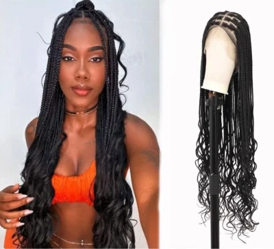 Pelucas trenzadas 36" HD encaje completo sin nudos para mujer caja peluca trenzada-Kalyss  Foto 1 de 4