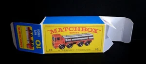 Matchbox Lesney No. 10d Leyland Pipe Reproduction Box (Box only) - Picture 1 of 4