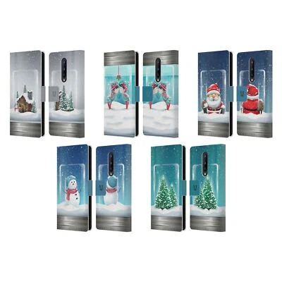 HEAD CASE DESIGNS CHRISTMAS IN JARS LEATHER BOOK WALLET CASE FOR ONEPLUS PHONES - Image 1 of 4