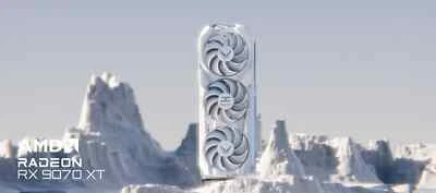 Powercolor Limited Edition Red Devil Spectral White 9070 XT 16GB OC GDDR6 PCIE5  - Image 1 of 4