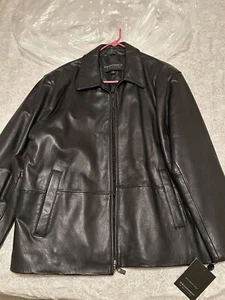 Port Authority Leather Jacket Men's Size Large In Black - Picture 1 of 4