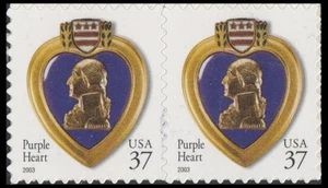 US 3784 Purple Heart 37c horz pair MNH 2003 - Picture 1 of 1