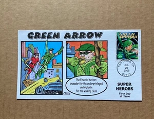 US FDC Collins HP #4084n Green Arrow DC Comics Super Heroes 2006 - Picture 1 of 3