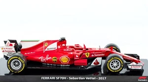 Ferrari SF70H Sebastian Vettel 2017 Modellino Scala 1/24 Formula 1 F1 Scuderia - Foto 1 di 6