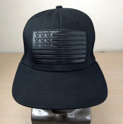BEAUTIFUL GIANT AMERICAN/USA FLAG ADJUSTABLE SNAPBACK BASEBALL HAT/CAP, BLACK US - Image 1 of 4