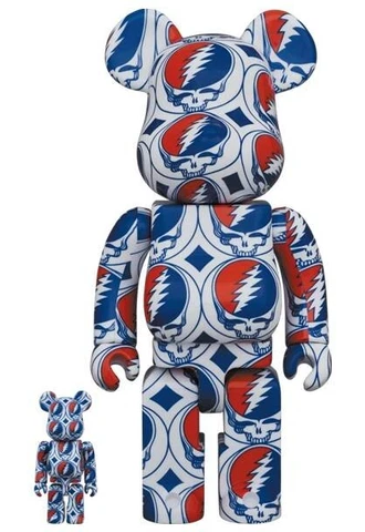 Medicom  Grateful Dead Steal Your Face 100% + 400% Bearbrick Set Cover
