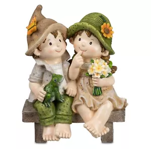 Formano Kinder Figuren 28 cm Sommerkinder mit Blumen auf Bank 712219 - Bild 1 von 2