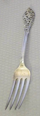 Antiguo tenedor de cena perforado Trianón de plata esterlina Dominick Haff de 1885 7-3/4" Foto 1 de 4