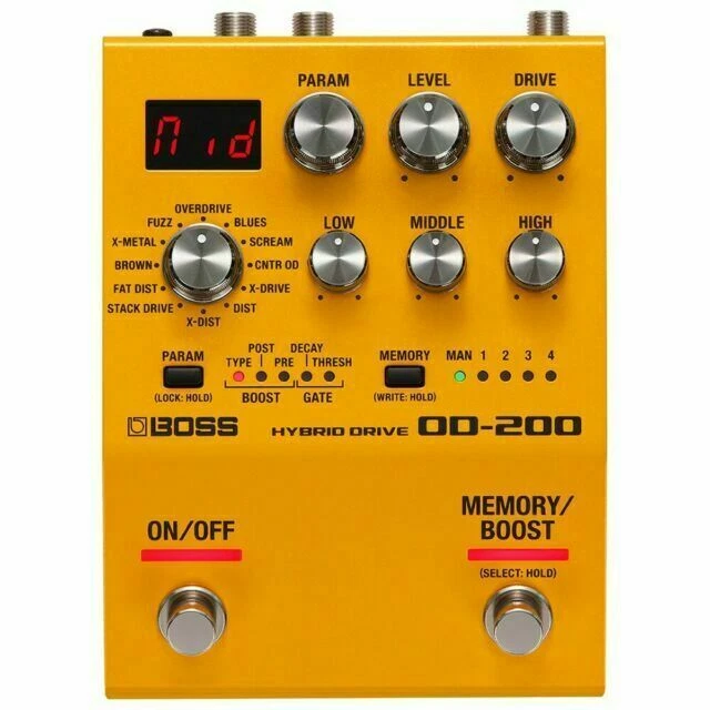 BOSS OD-200 Hybrid Drive Pedal Distortion and Overdrive