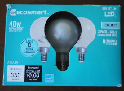 Ecosmart Candelabra Base 40W (3-Pack) - Image 1 of 4