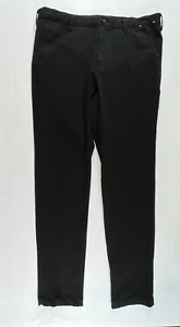 Uniqlo Skinny Fit Black Cotton Casual Pants Trousers Men's W35" L32"