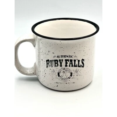 Caneca de café Ruby Falls cerâmica salpicada estilo acampamento lembrança - Imagem 1 de 4