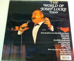 The World of JOSEF LOCKE today Irish 12" Vinyl Record 1969 Killarney Galway Bay - Picture 1 of 3