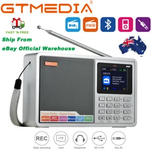 2.4'' Large LCD Digital DAB+ FM Radio BT TF REC AUX USB Alarm Clock Audio Player - Picture 1 of 21