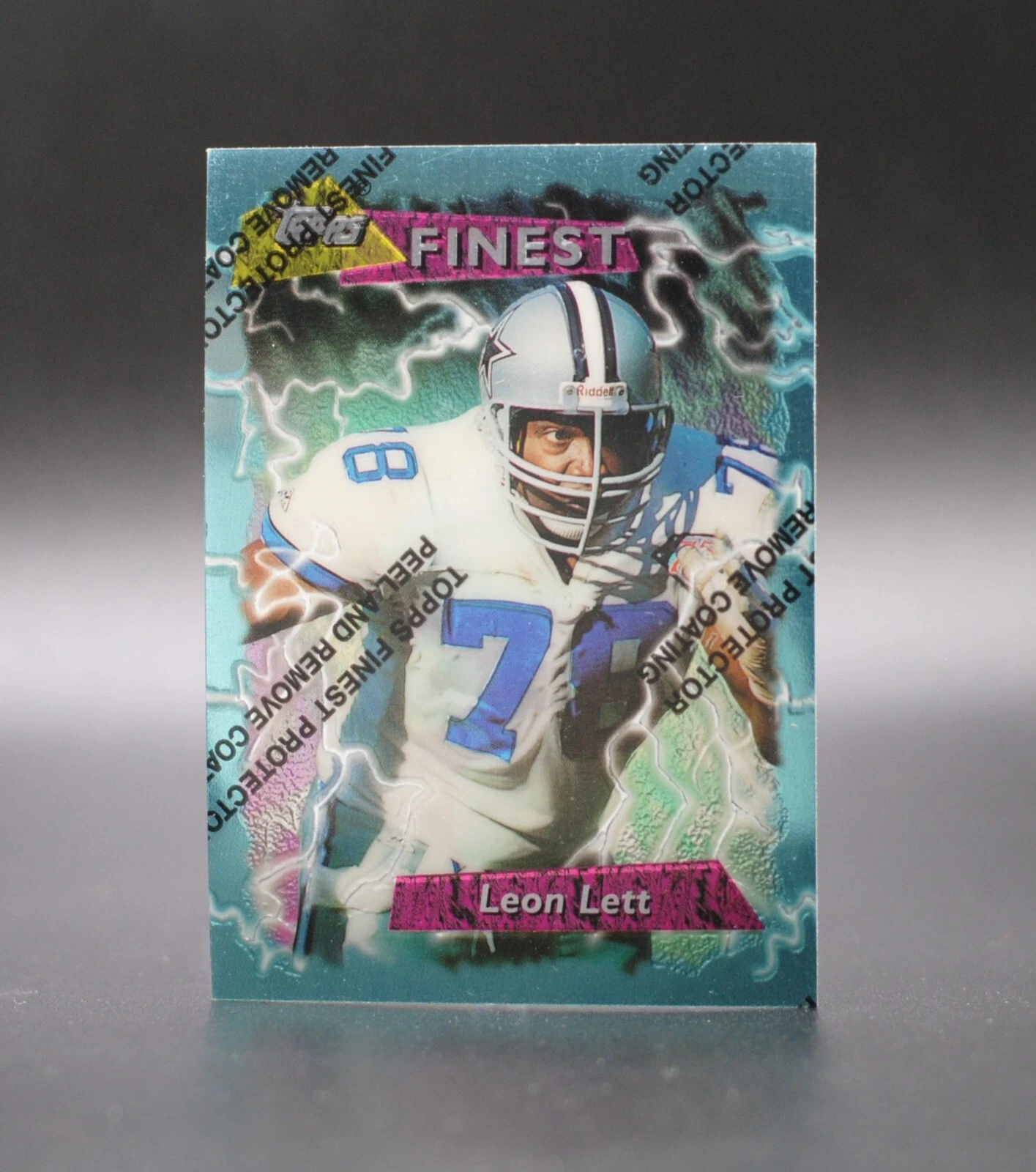 1995 Topps Finest LEON LETT Card #226 Dallas Cowboys Football