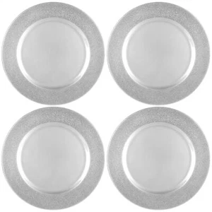 4x Platzteller glitzern - Wiederverwendbare Unterteller als Tischdekoration - Bild 1 von 7
