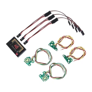 TRX4 Kit sistema illuminazione lampada LED anteriore e posteriore per RC 1/10 Traxxas TRX-4 Defender NUOVO - Foto 1 di 10