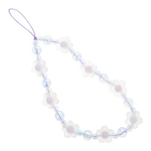 Corde de poignet cintre chaîne perles téléphone portable lanière perles sangle breloque chaîne - Photo 1/12