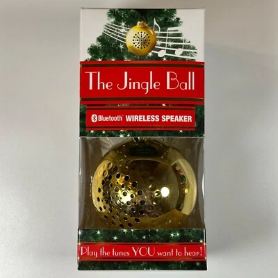 The Jingle Ball 蓝牙无线扬声器装饰金色、绿色或银色 * 全新带盒* — 第 1/2 张图片
