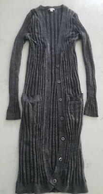 Gap Women ribbed grey button  down front pockets Sweater Cardigan size S/CH/P - Image 1 of 4