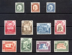 ADEN -QUAITI STAMPS ISSUED DURING REIGN OF KING GEORGE VI IN PLASTIC MOUNTS - Picture 1 of 8
