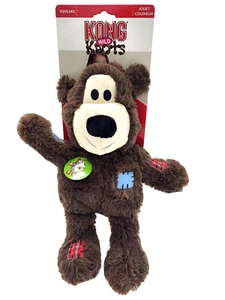 Kong Wild Knots Bear XL Dark Brown Squeaky Plush Dog Toy - Picture 1 of 12