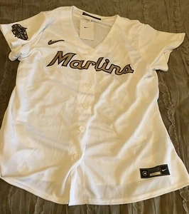 Miami Marlins Baseball 2022 All Star Game NIKE Damen LARGE Trikot NEU weiß - Bild 1 von 5