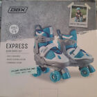 Ensemble de patins à quad DBX Express neuf dans sa boîte avec genou, poignet, coussinets de coude - filles 5-8