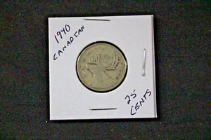 World Coins - 1940 Canadian Quarter - 25 Cents - Picture 1 of 3