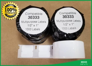 10 rollos Dymo® LabelWriter compatible 30333 multiusos 1000 etiquetas por rollo - Imagen 1 de 6