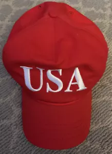 Cali Fame Donald Trump USA Hat Cap 45 Official MAGA Red Snapback USA Flag - Picture 1 of 7