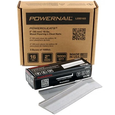 Powernail L200165 16-Gauge 2-Inch Length L-Cleat Flooring Nails (5000 ct) - Image 1 of 4