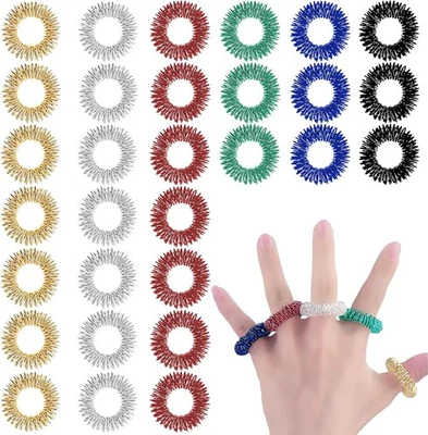 ‎AUXHCYL Akupressur Ringe Set - 30PCS Massageringe für Finger Akkupressurringe, Massage