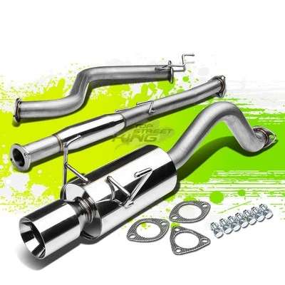 Silenciador de punta enrollada de 4" rendimiento de escape Catback para Honda Civic Del Sol 93-97 Foto 1 de 4