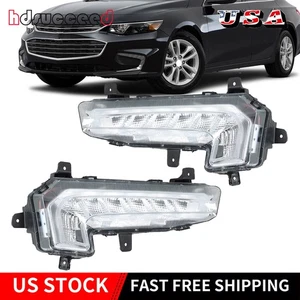 Pair of Front Fog Light Daytime Running Lamps Set For 2016-2018 Chevrolet Malibu - Picture 1 of 16