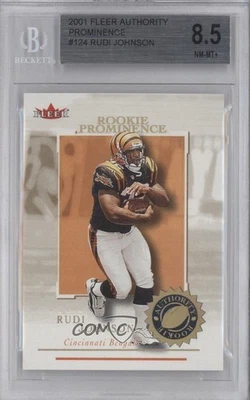 2001 Fleer Authority Prominence Numbered to 25 /25 Rudi Johnson #124 Rookie RC - Image 1 of 2