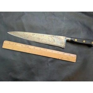 Sabatier Coltello Chef Professionale Lama 10 Pollici Acciaio al Carbonio Francia Affilato - Foto 1 di 8