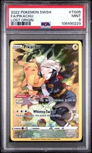 PSA 9 Pikachu TG05/TG30 Swsh11: Lost Origin Trainer Gallery Holo - Picture 1 of 3