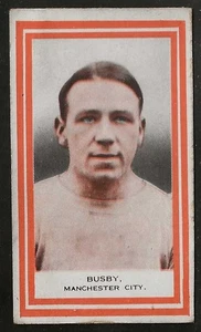 PHILLIPS BDV PACKAGE 1932 (RARE! DOUBLE ORANGE BORDER) FOOTBALL MATT BUSBY - Picture 1 of 2